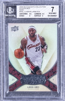 2008-09 UD "Exquisite Collection" Player Box Base #PB-LJ LeBron James (#01/23) – BGS NM 7